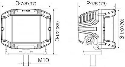 PIAA 後付けランプ LED Wide Angle DRIVING配光 5600K 【QUAD EDGE LED CUBE LIGHTS】 2個入 12V/24W IPX7対応 ECE規格準拠 DKQE39E