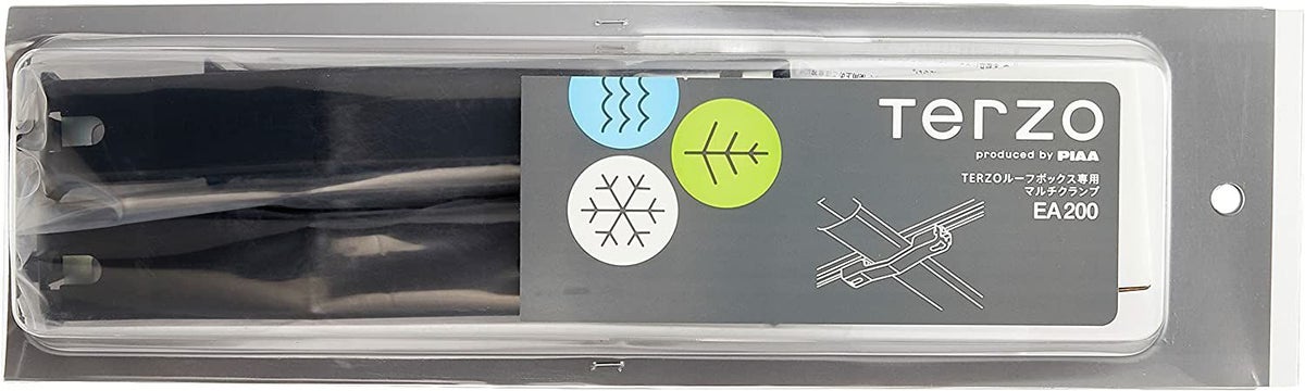 Terzo テルッツォ by PIAA ルーフボックス オプション 4個入 取付マルチクランプ ブラック カーメーカー純正キャリア用ワイドバー対応用 EA200