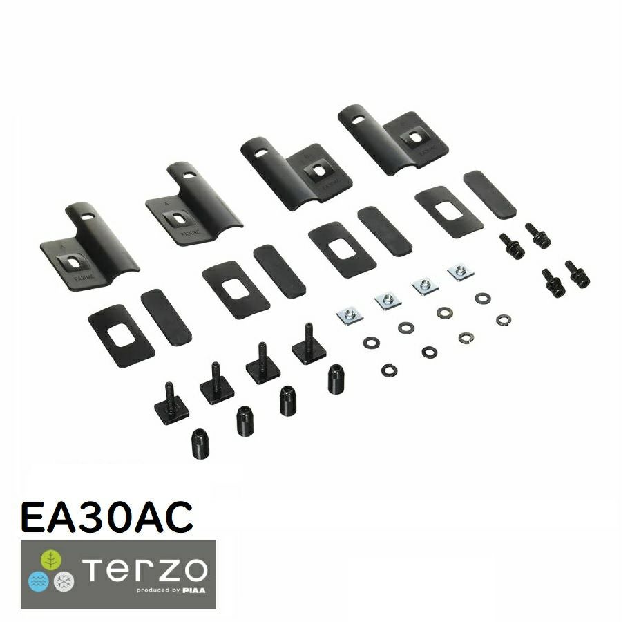 Terzo テルッツォ by PIAA ルーフラック オプション 4個入 エアロバークランプ ブラック 対応可能品番:EA303/EA308/EA309 EA30AC