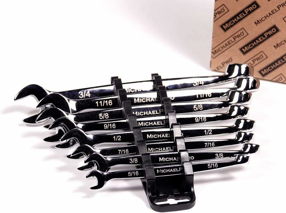 SAEコンビネーションレンチセット 8本セット スパナ レンチ メカニック