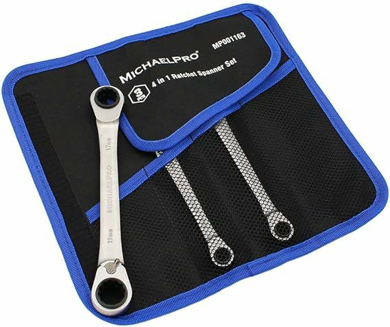 4-in-1 ラチェットめがねレンチセット 3本セット 8,9,10,11,12,13,14